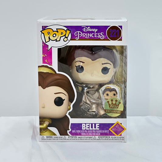 Funko Pop Ultimate Princess Gold Collection: Belle with Pin and Protective Case