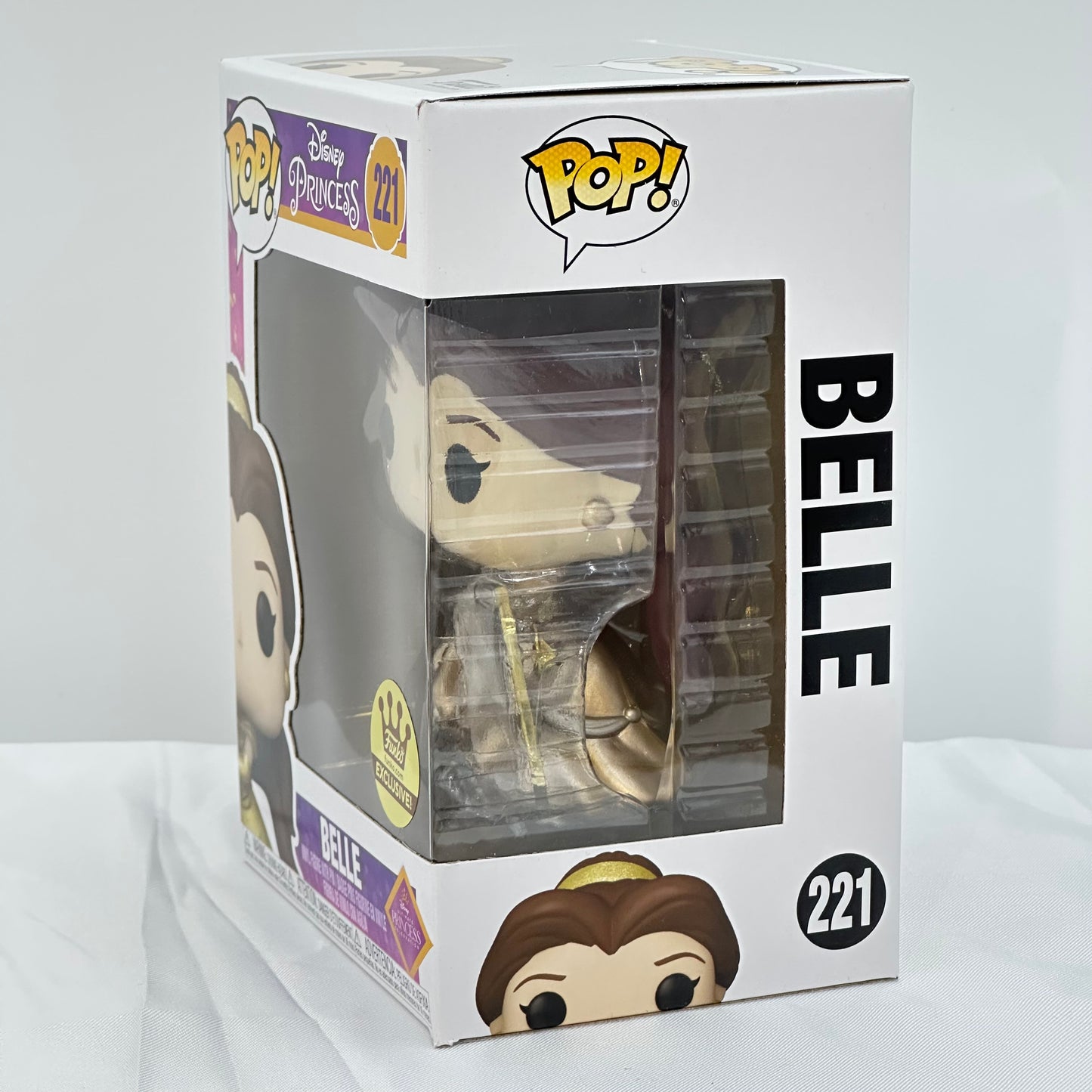 Funko Pop Ultimate Princess Gold Collection: Belle with Pin and Protective Case