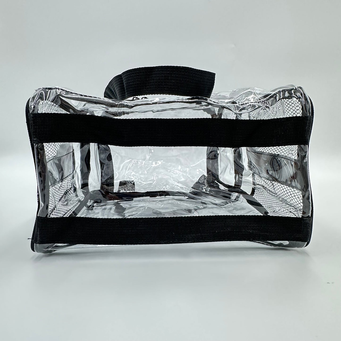 ColoPeak PVC clear double decker lunch bag with adjustable shoulder strap and reinforced bottom